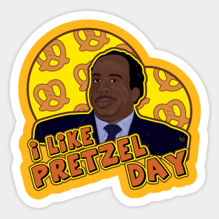 Pretzel Day Sticker